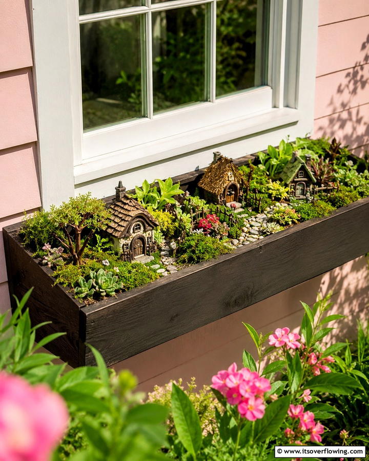 Miniature Fairy Gardens - 25 Window Box Ideas to Brighten Your Home’s Exterior