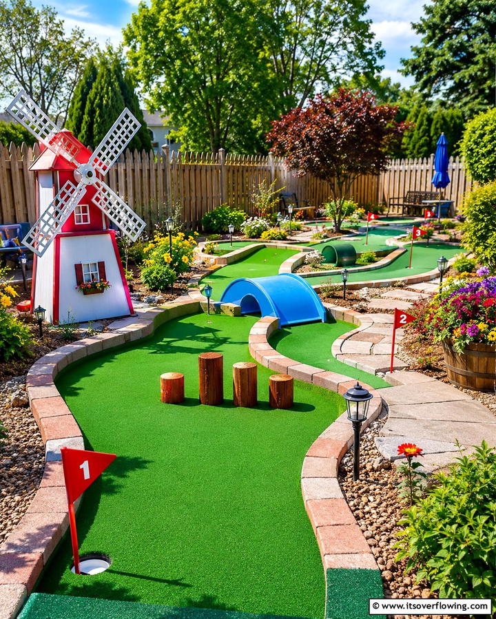 Miniature Golf Theme for Family Fun - 25 Backyard Putting Green Ideas for Golf Enthusiasts