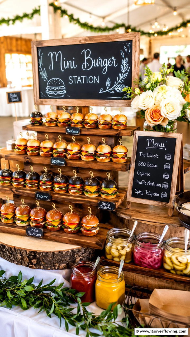 Miniature Gourmet Burgers - 21 Creative Wedding Food Ideas for a Unique Reception Menu