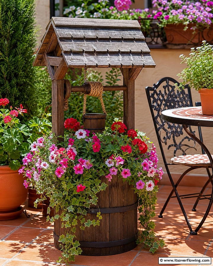 Miniature Wishing Well Planter - 20 Outdoor Wishing Well Garden Ideas for Enchantment