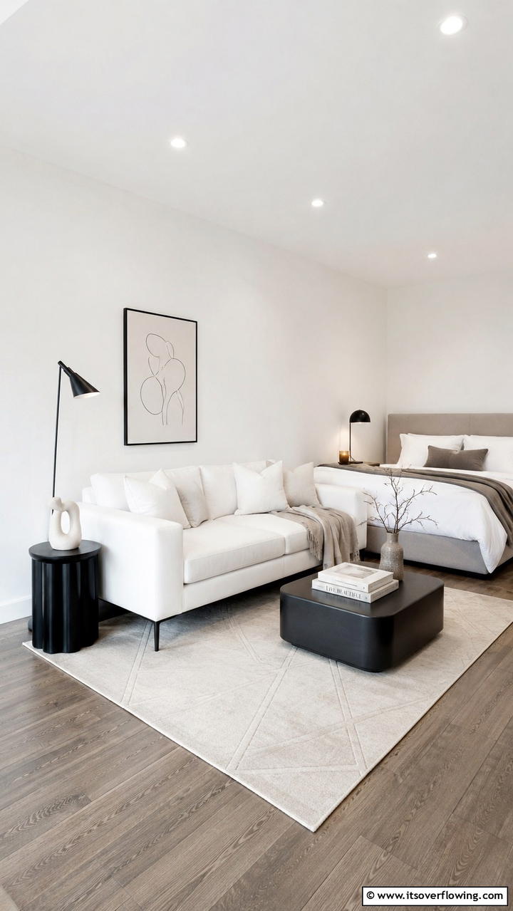 Minimal Decor Chic Lounge - 30 Bedroom Sitting Area Ideas for Relaxation & Style