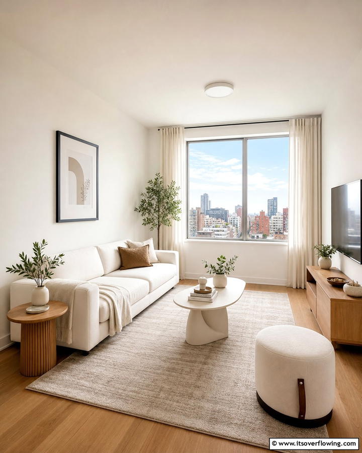 Minimalist Aesthetic Charm - 21 Small Apartment Living Room Ideas for Compact Spaces