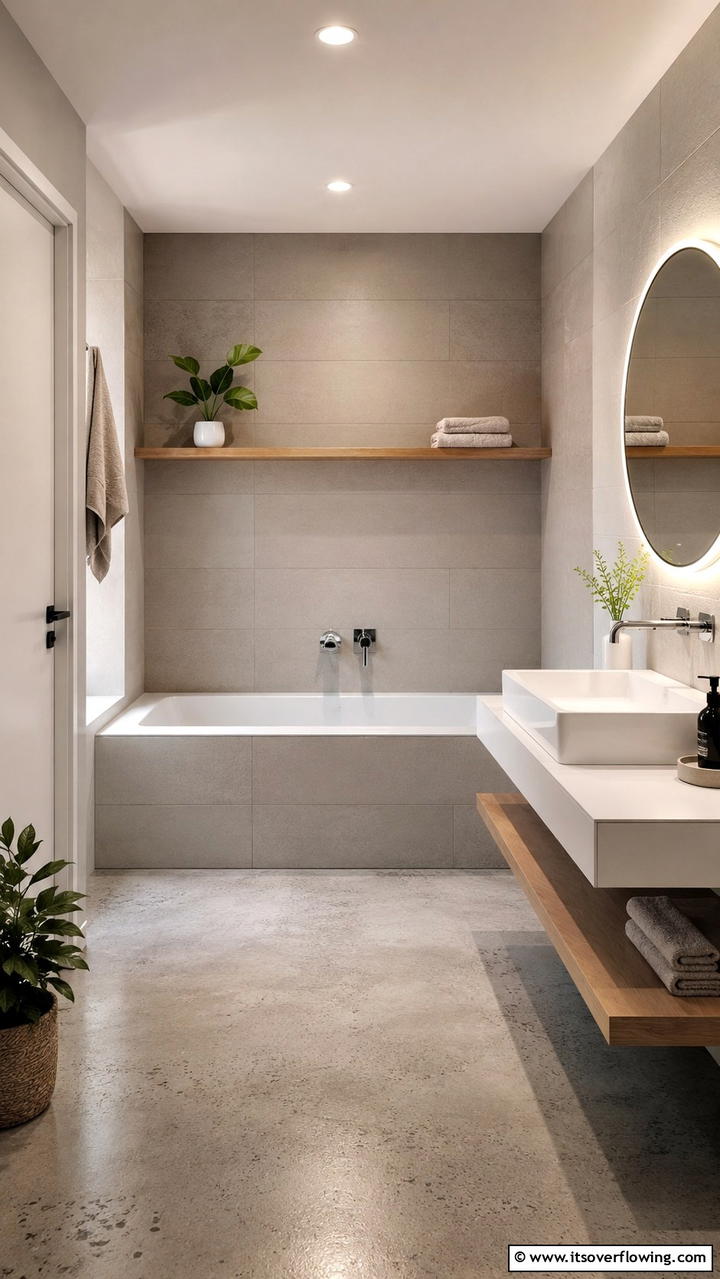 Minimalist Alcove Bath - 30 Bathtub Ideas for a Luxurious and Relaxing Bathroom