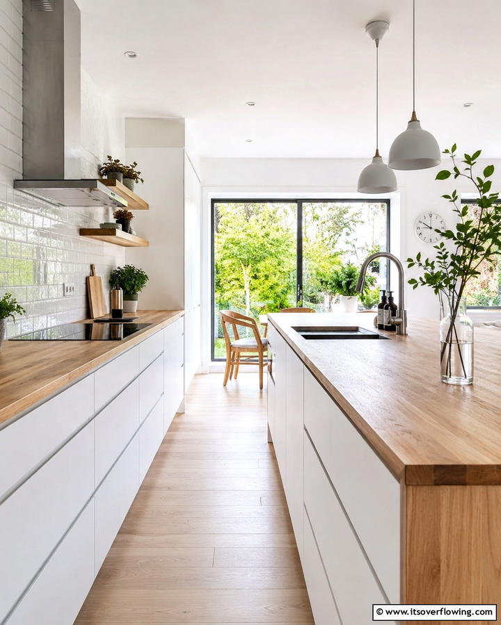 Minimalist Appeal with Flat Grain Countertops - 20 Wood Countertop Ideas for a Natural and Stylish Kitchen