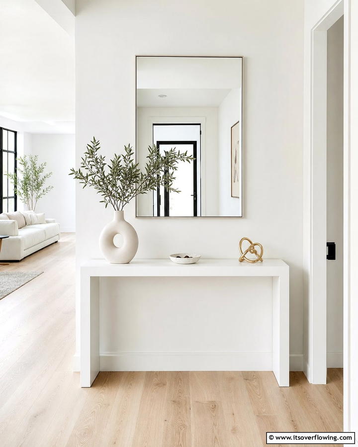 Minimalist Approach - 25 Entryway Table Decor Ideas to Welcome Guests in Style