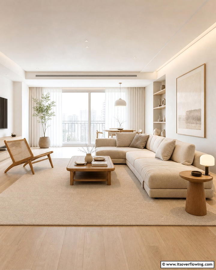 Minimalist Beige Decor - 21 Elegant Beige Living Room Ideas for Timeless Comfort