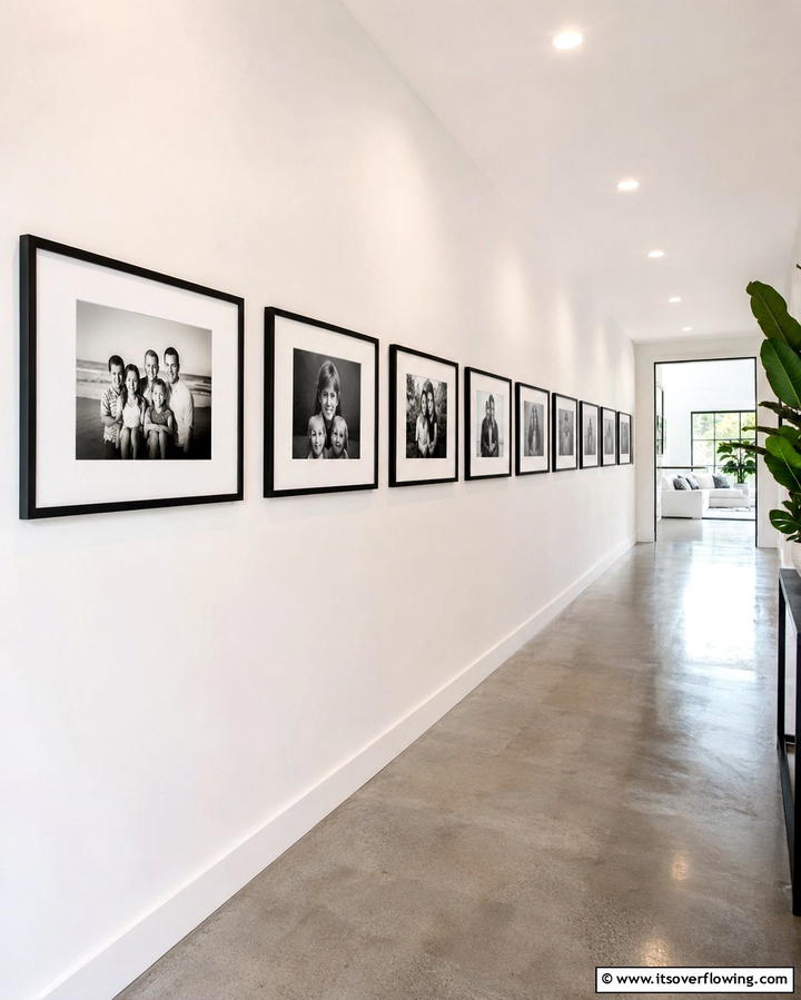 Minimalist Black Frames - 30 Family Photo Wall Ideas to Display Memories
