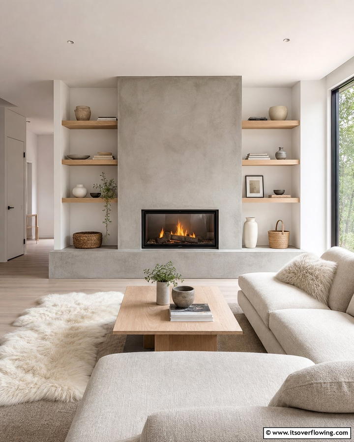 Minimalist Built In Fireplace - 20 Scandinavian Fireplace Ideas for Cozy Homes