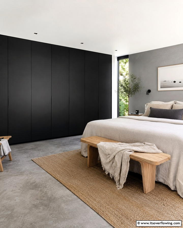 Minimalist Built In Wardrobes - 25 Luxury Modern Bedroom Ideas for Ultimate Comfort