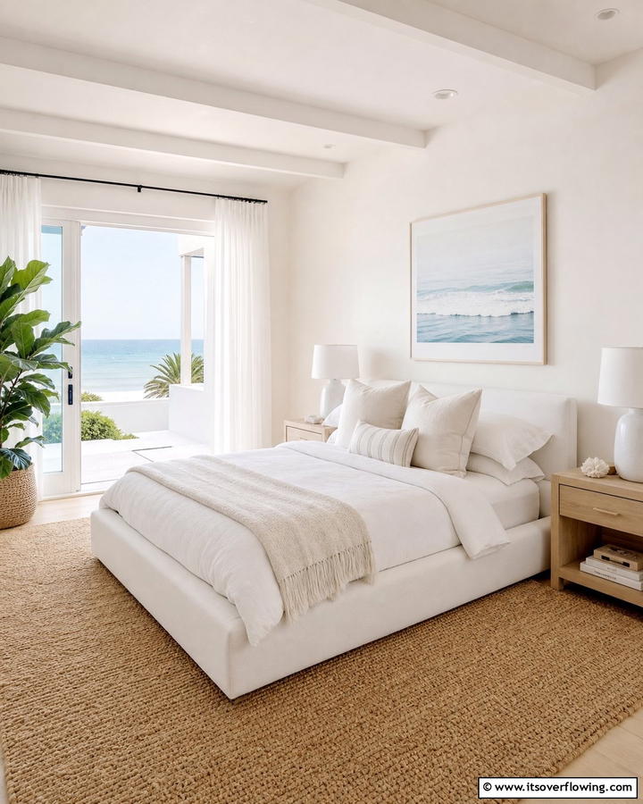 Minimalist Coastal Charm - 21 Coastal Bedroom Ideas for Relaxing Beach Vibes
