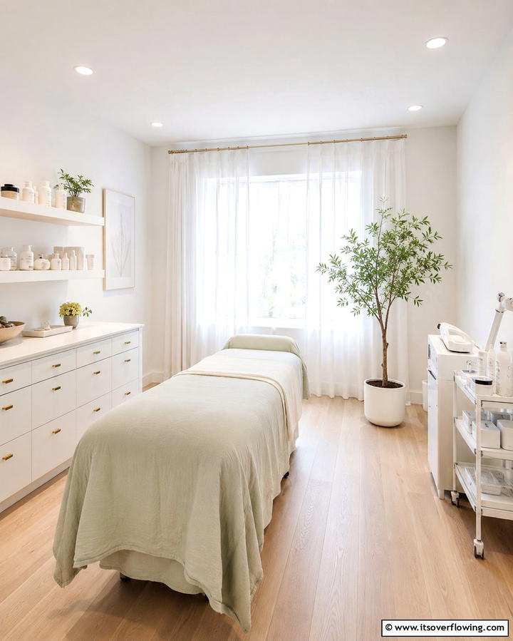 Minimalist Color Palette for Serenity - 25 Esthetician Room Ideas for a Relaxing and Professional Space
