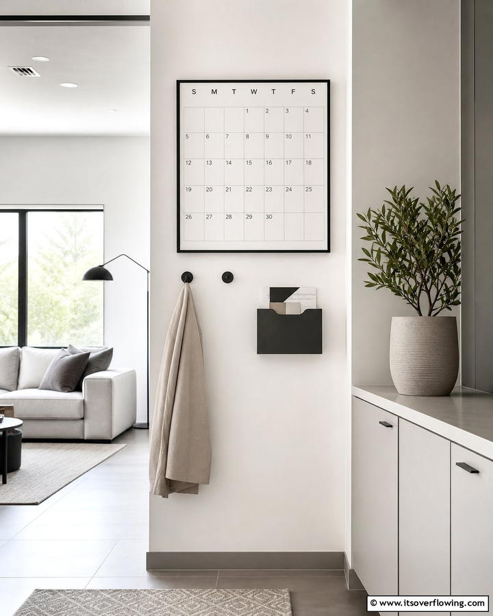 Minimalist Command Center - 25 Command Center Ideas to Organize Your Home and Life