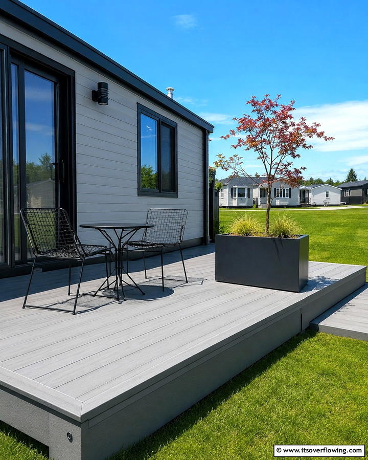 Minimalist Deck Design - 25 Mobile Home Deck Ideas to Enhance Your Outdoor Living