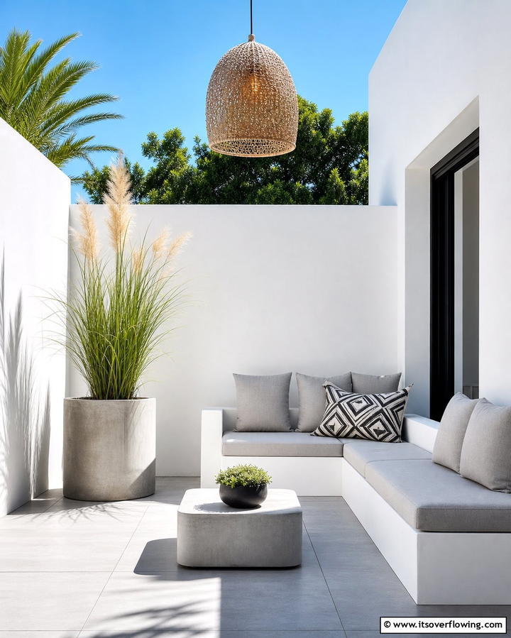 Minimalist Decor Accents - 21 Small Patio Design Ideas to Create an Outdoor Oasis