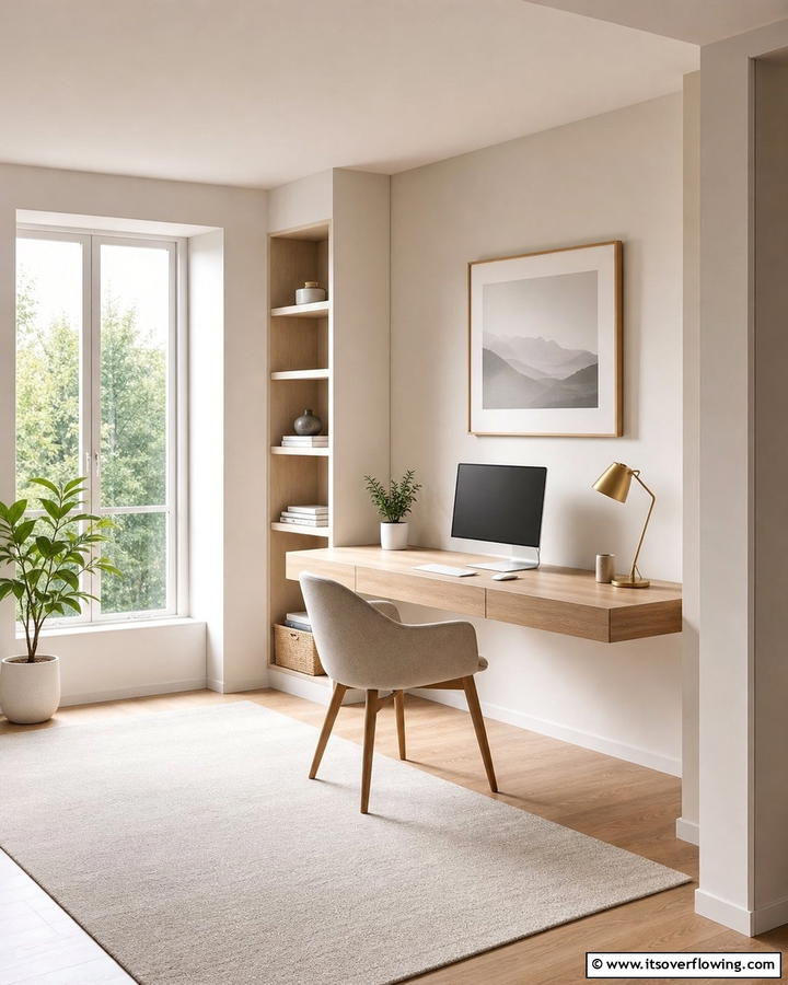 Minimalist Decor Approach - 21 Small Office Ideas to Maximize Productivity in Tight Spaces