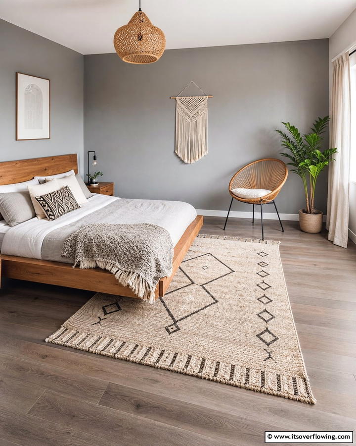 Minimalist Decor for a Modern Twist - 20 Grey Boho Bedroom Ideas for a Cozy Vibe