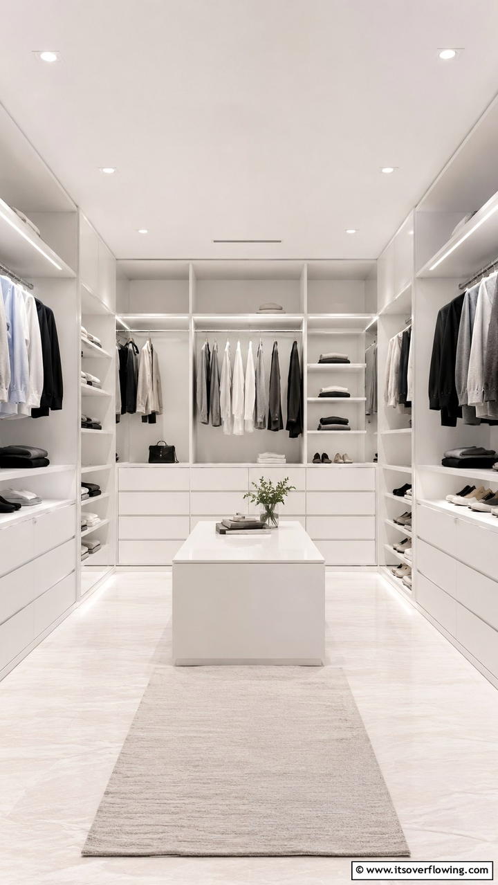 Minimalist Design Approach - 21 Functional Walk-In Closet Ideas for Organized Spaces