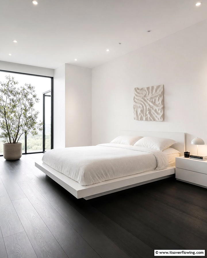 Minimalist Design Approach - 25 Black Floor Bedroom Ideas for a Bold and Modern Look