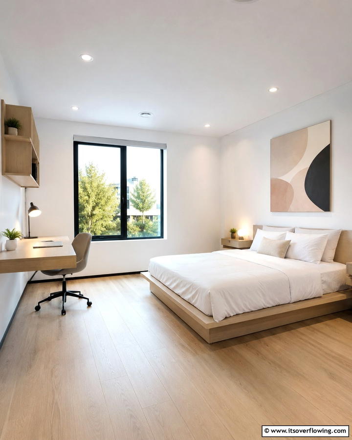 Minimalist Design Approach - 20 Student Bedroom Design Ideas for Study and Sleep