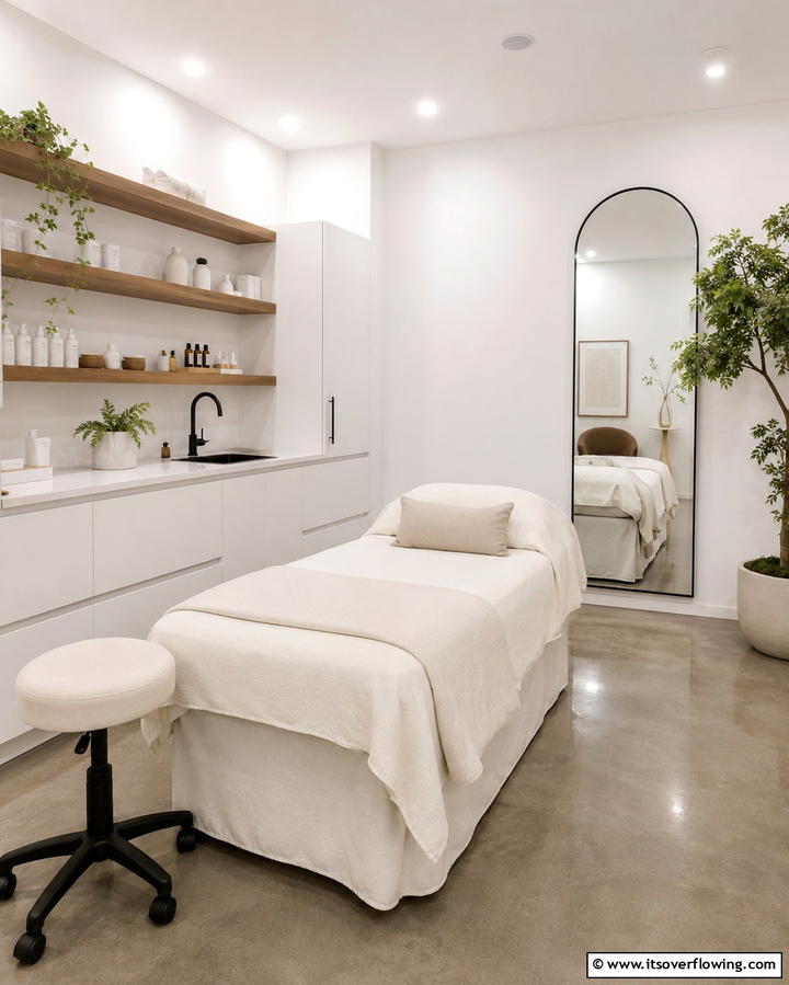 Minimalist Design for a Clean Aesthetic - 25 Esthetician Room Ideas for a Relaxing and Professional Space
