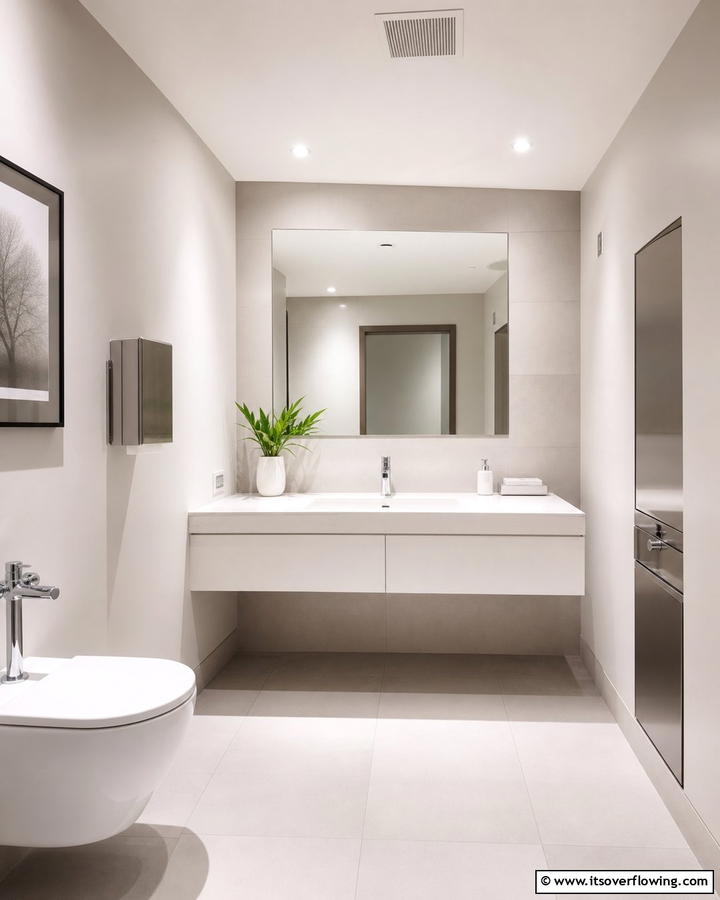 Minimalist Design - 20 Restaurant Bathroom Ideas for a Stylish Space