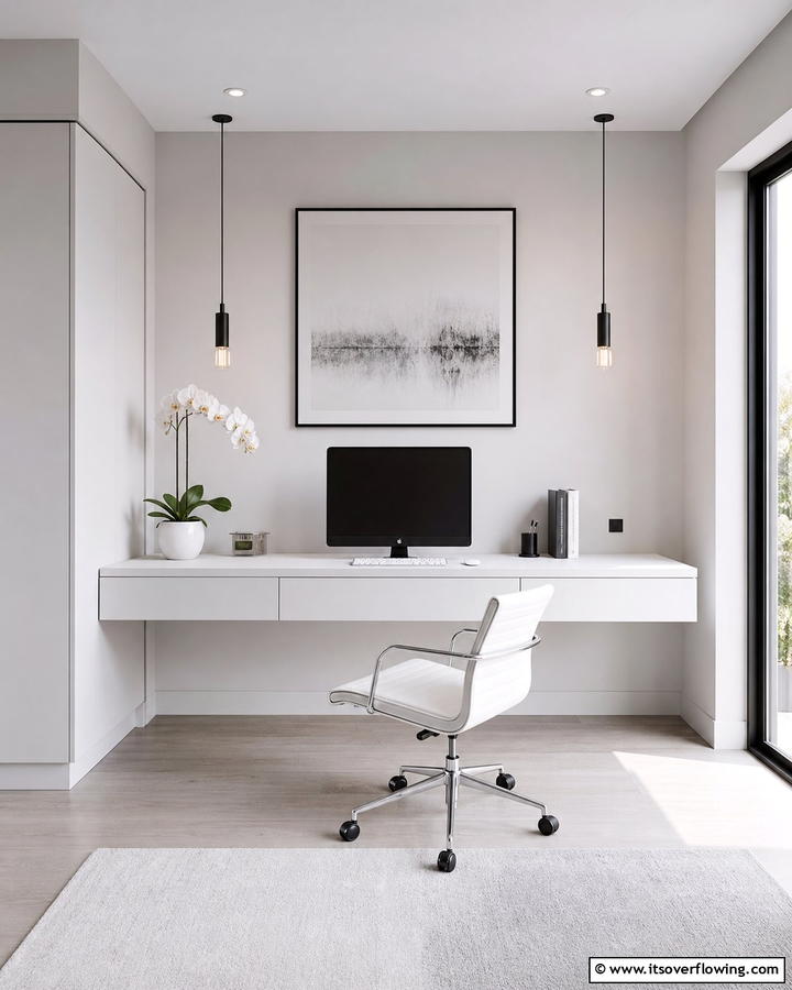 Minimalist Desk Design - 21 Modern Home Office Ideas for Productivity & Style