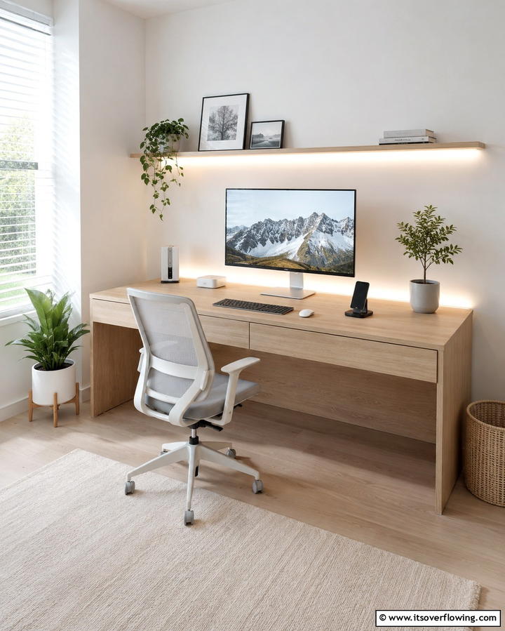 Minimalist Desk Setup - 30 Home Office Ideas Designed Specifically for Her