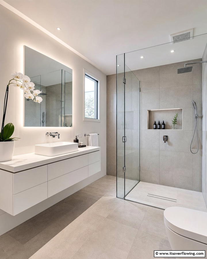 Minimalist Elegance - 21 Primary Bathroom Design Ideas for Modern Homes