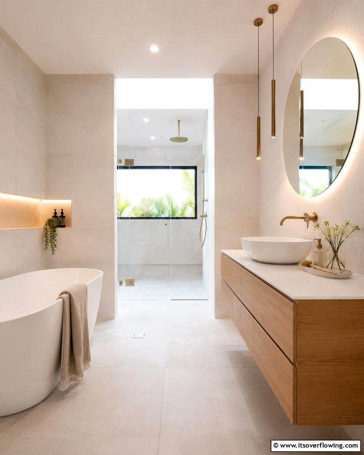 Minimalist Elegance - 30 Bathroom Pendant Lighting Ideas for Modern Illumination