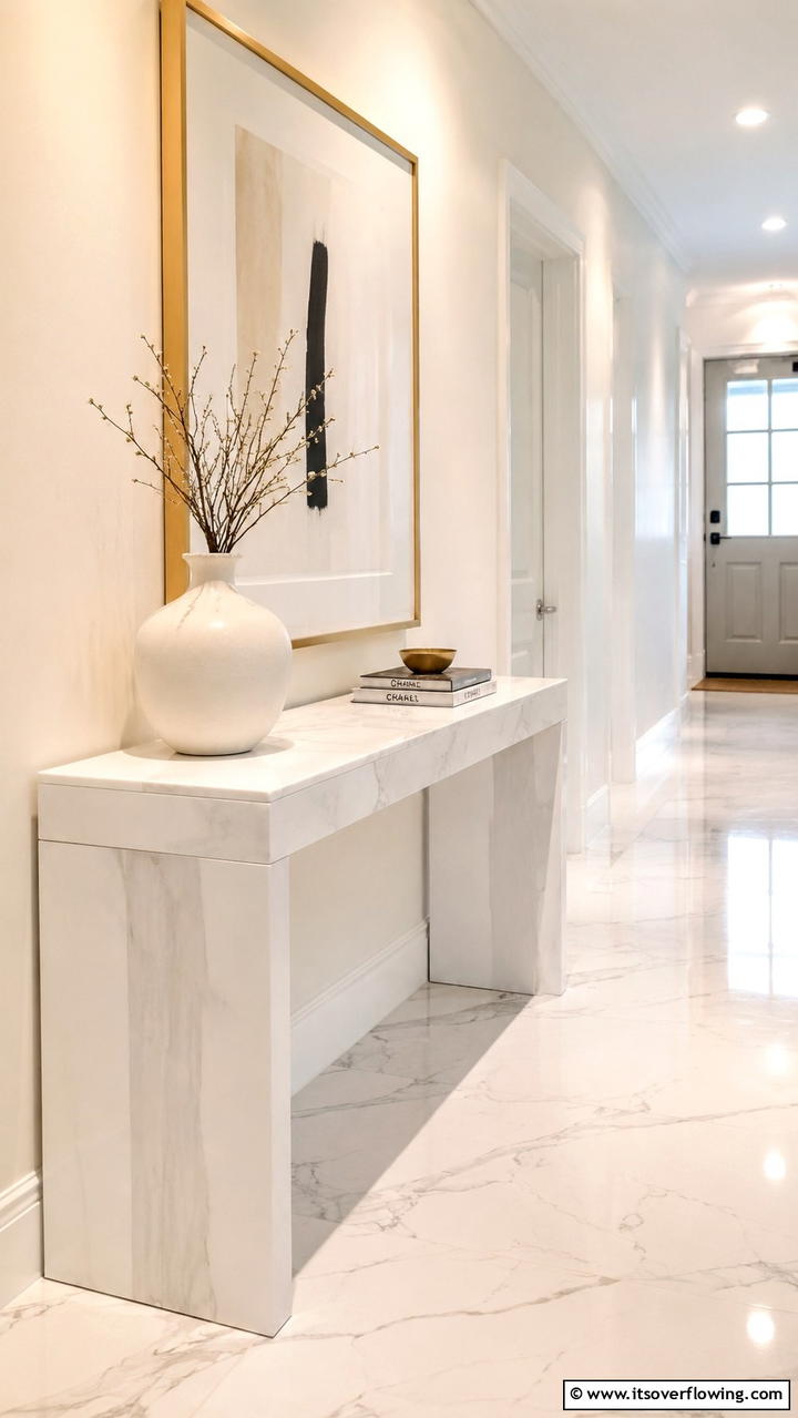 Minimalist Elegance - 30 Console Table Decor Ideas- Elevate Entryways and Halls