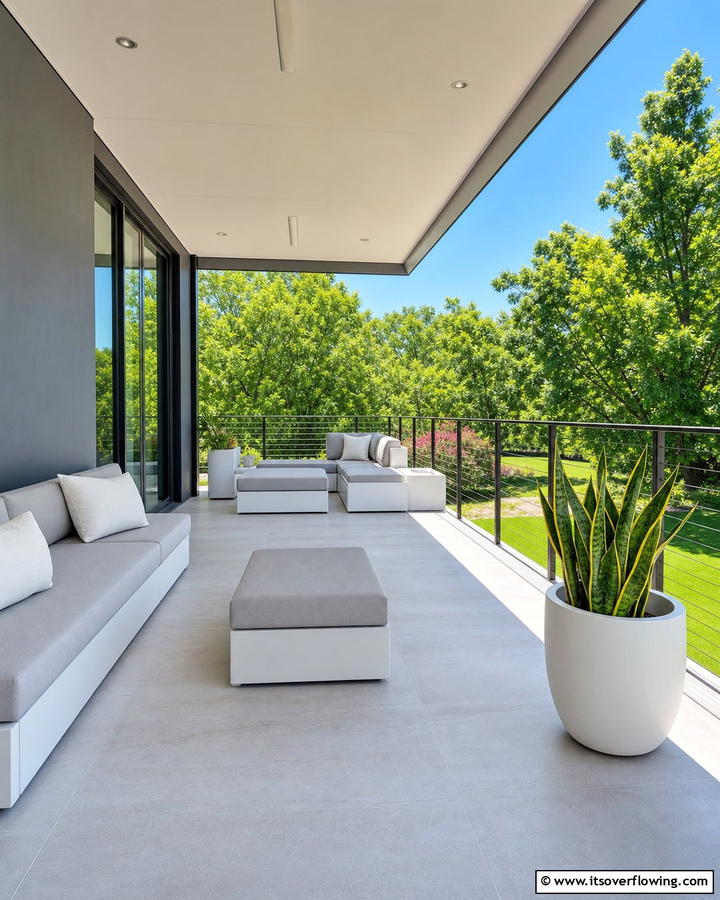 Minimalist Escape - 21 Back Porch Ideas for Cozy and Functional Outdoor Spaces