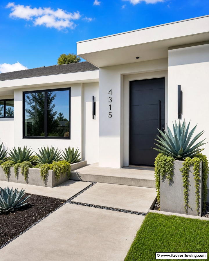 Minimalist Exterior Trim - 21 Ranch Home Curb Appeal Inspiration Ideas