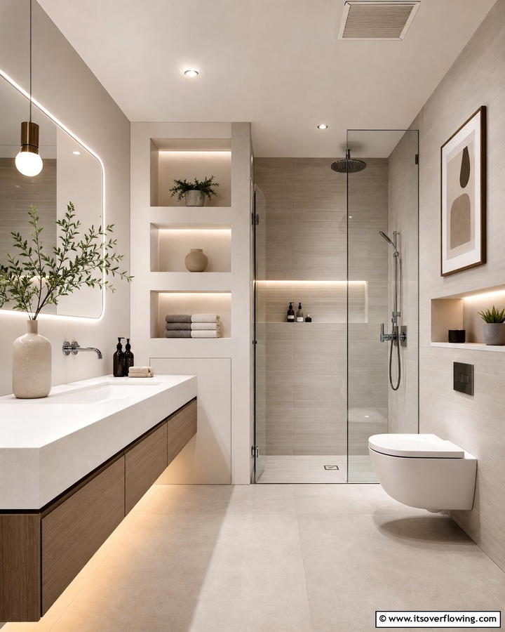 Minimalist Fixtures and Clean Lines - 21 Mid-Century Modern Bathroom Ideas for Retro Elegance