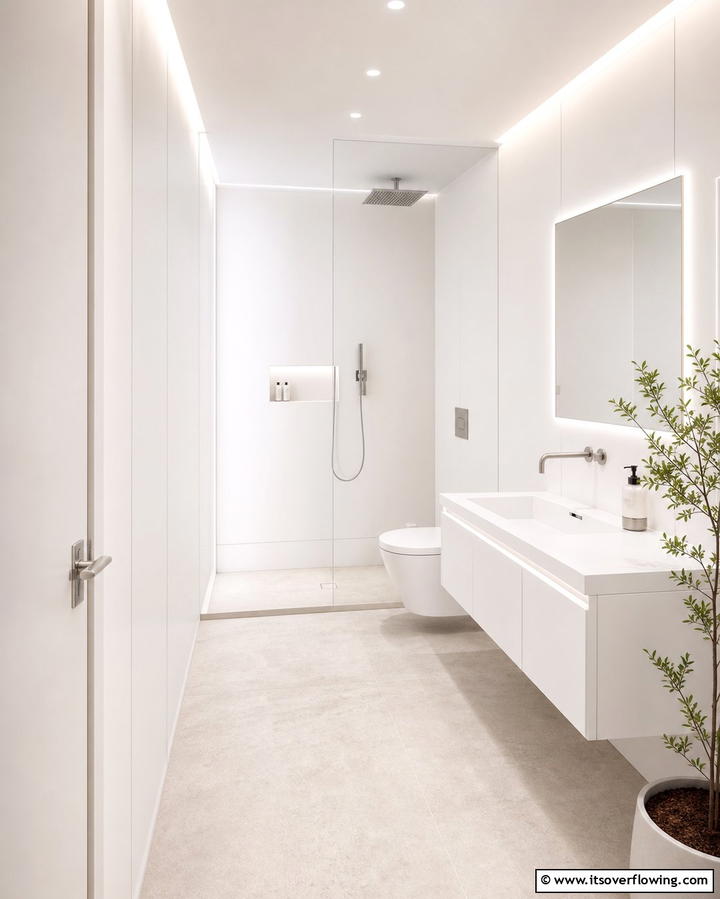 Minimalist Flat Panels - 25 Bathroom Wall Paneling Ideas for a Luxurious Look