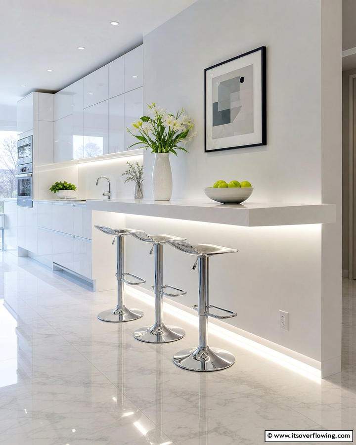 Minimalist Floating Bar - 30 Kitchen Bar Ideas for Casual Dining and Socializing