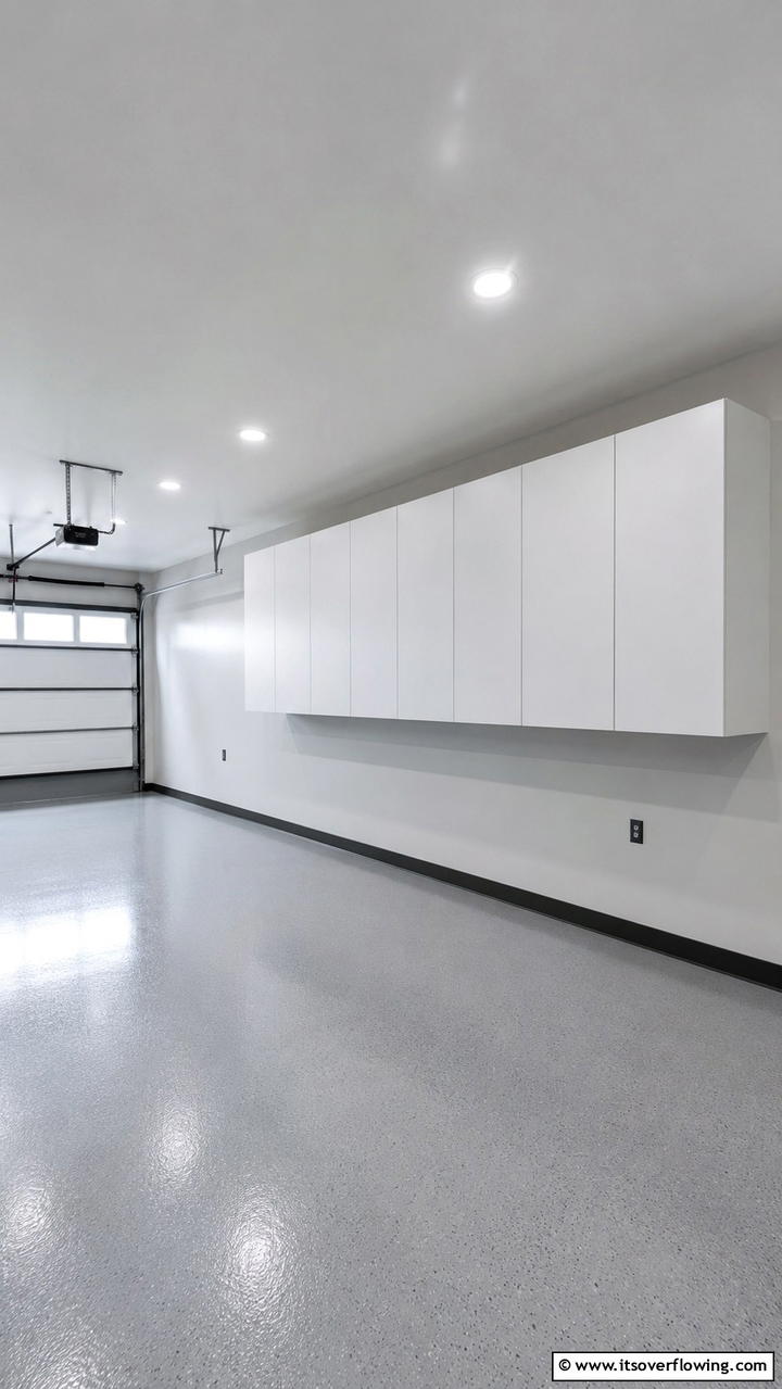 Minimalist Floating Cabinets - 30 Garage Wall Ideas for Organized, Functional Spaces