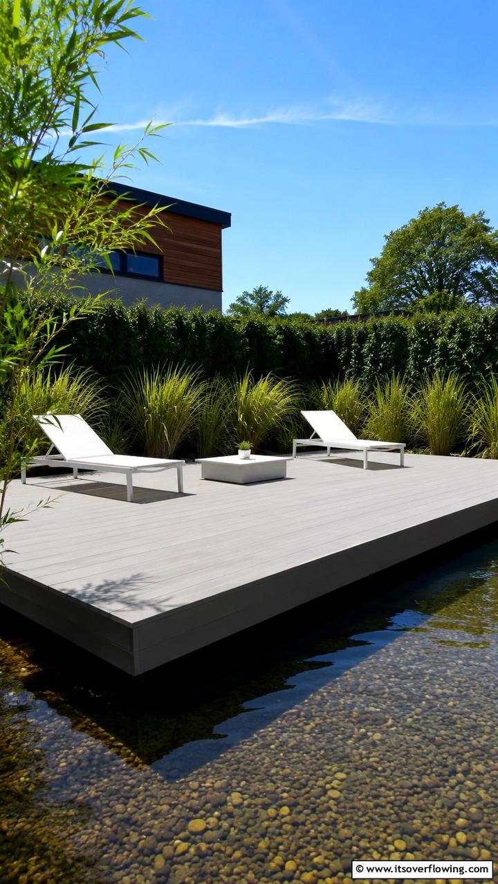 Minimalist Floating Deck - 30 Floating Deck Ideas for Modern Backyard Designs
