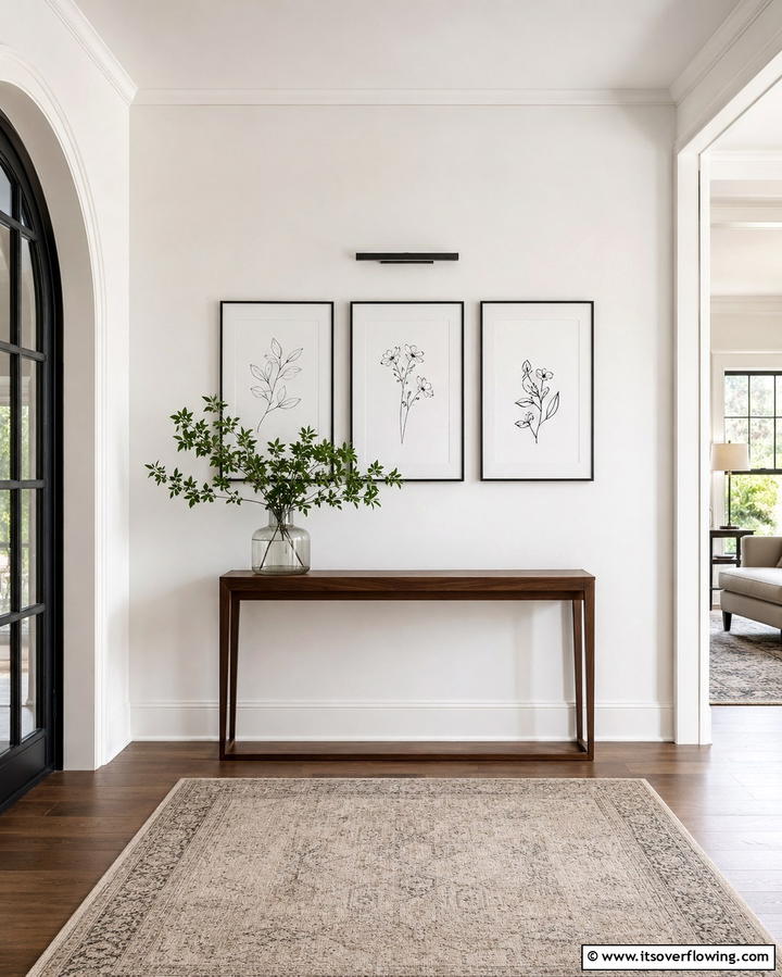 Minimalist Framed Art - 30 Entryway Wall Ideas for First Impressions and Functional Storage