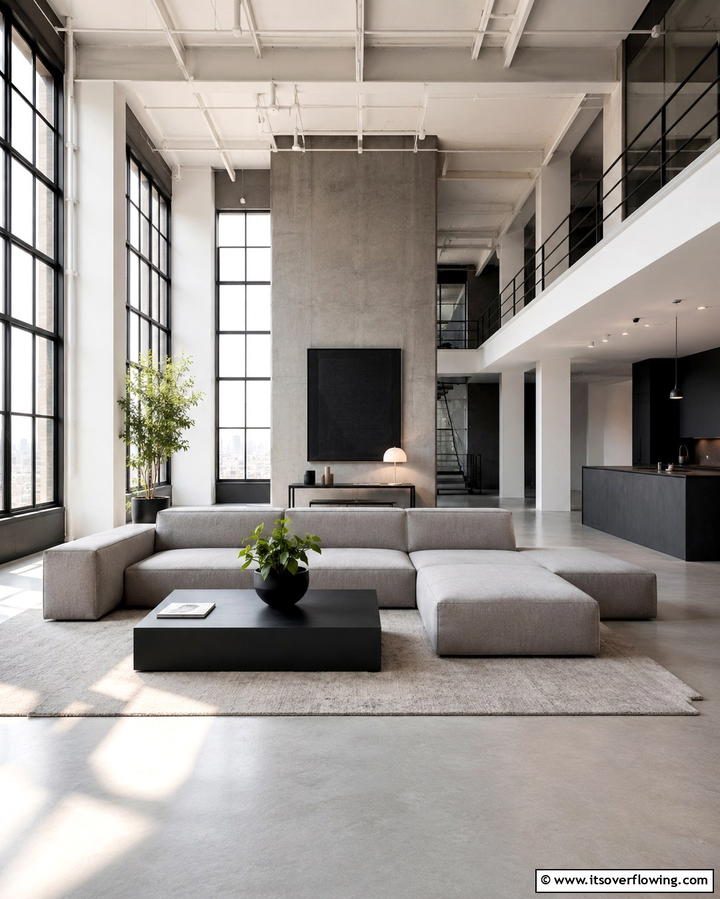 Minimalist Furniture - 30 Industrial Living Room Ideas with Urban Charm