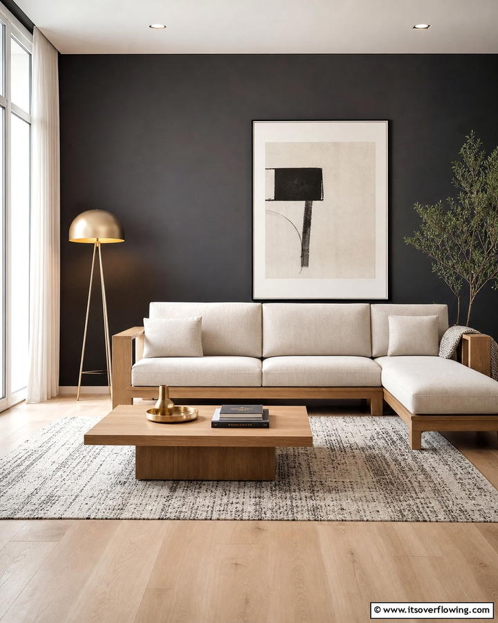 Minimalist Furniture for Balance - 20 Moody Living Room Ideas for a Dramatic Atmosphere