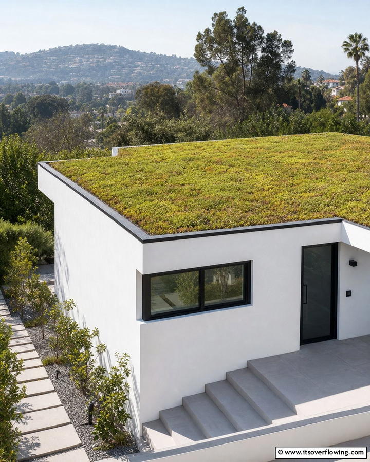 Minimalist Green Canopy - 25 Houses With Green Roofs for Eco-Friendly Living