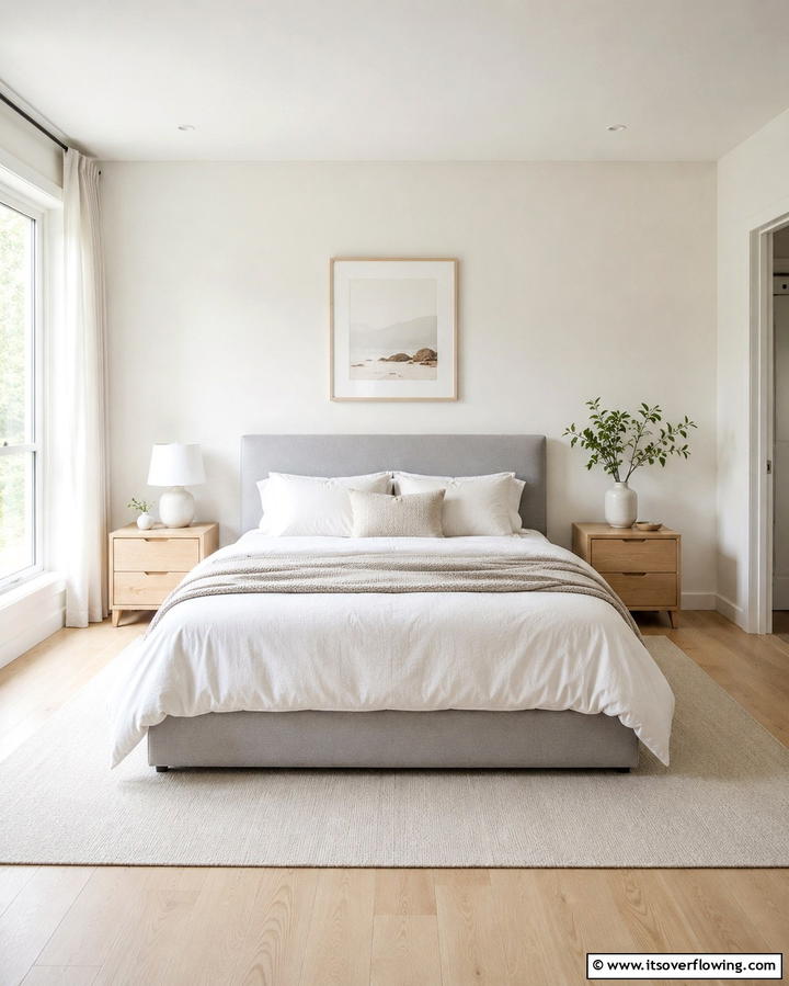 Minimalist Grey Headboard with Clean Lines - 25 Elegant Grey Headboard Bedroom Ideas for a Calm Space