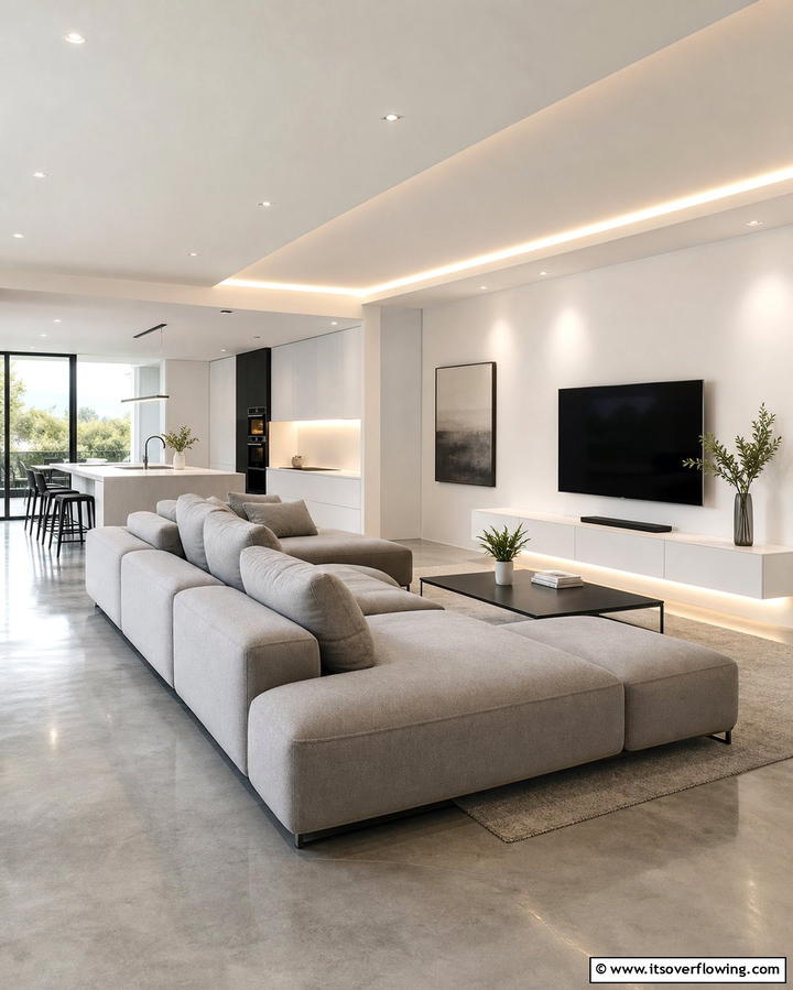 Minimalist Grey and White Furniture - 25 Grey and White Living Room Ideas for Modern Homes