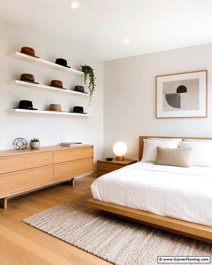 Minimalist Hat Shelf - 30 Smart Hat Storage Ideas to Declutter Your Home