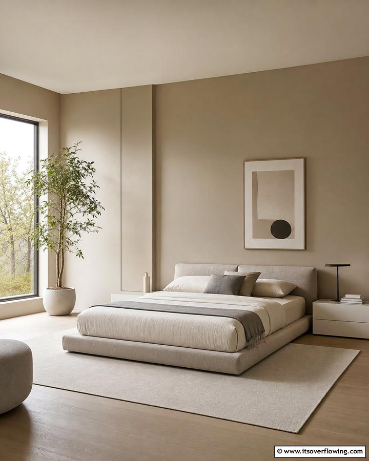 Minimalist Khaki Decor - 20 Khaki Bedroom Ideas for a Neutral and Relaxing Space