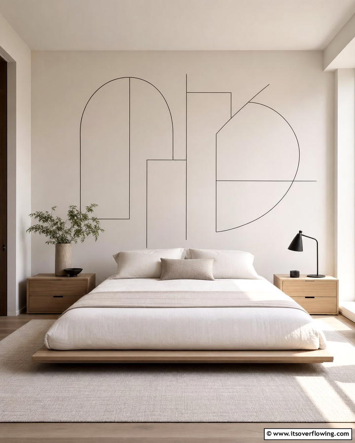 Minimalist Line Art - 25 Geometric Accent Wall Ideas for Modern Interiors