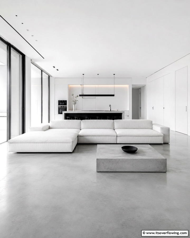 Minimalist Loft Living Space - 25 Loft Ideas for Stylish and Functional Spaces