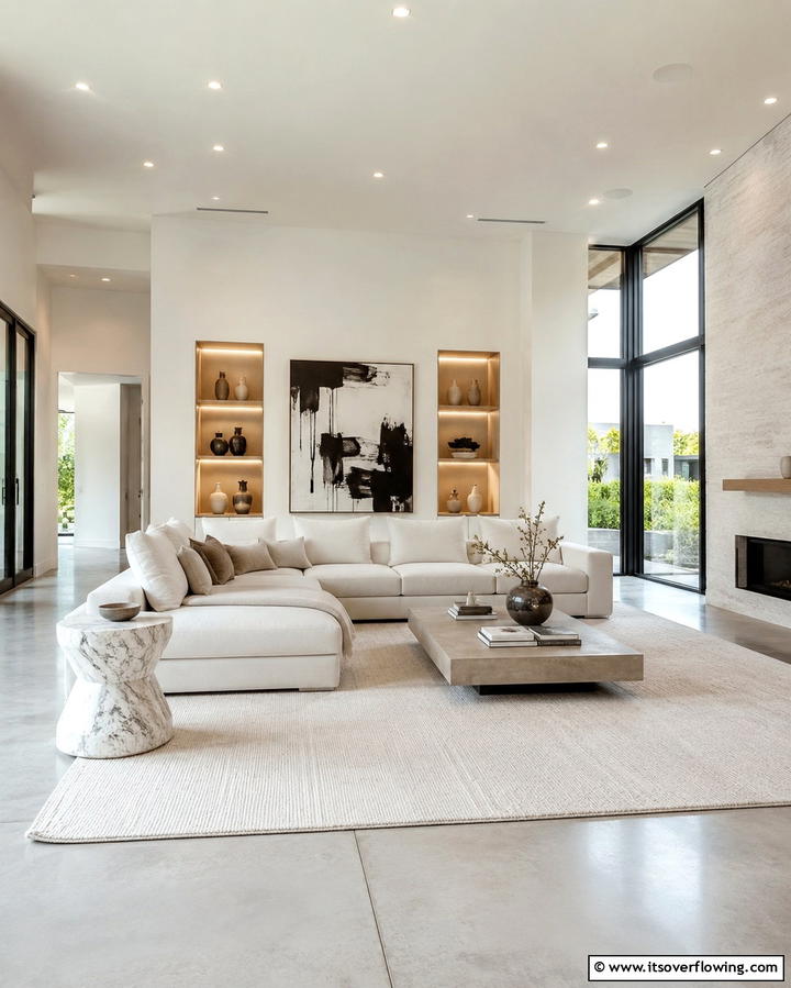 Minimalist Luxury - 30 Glam Living Room Ideas for Luxurious Comfort