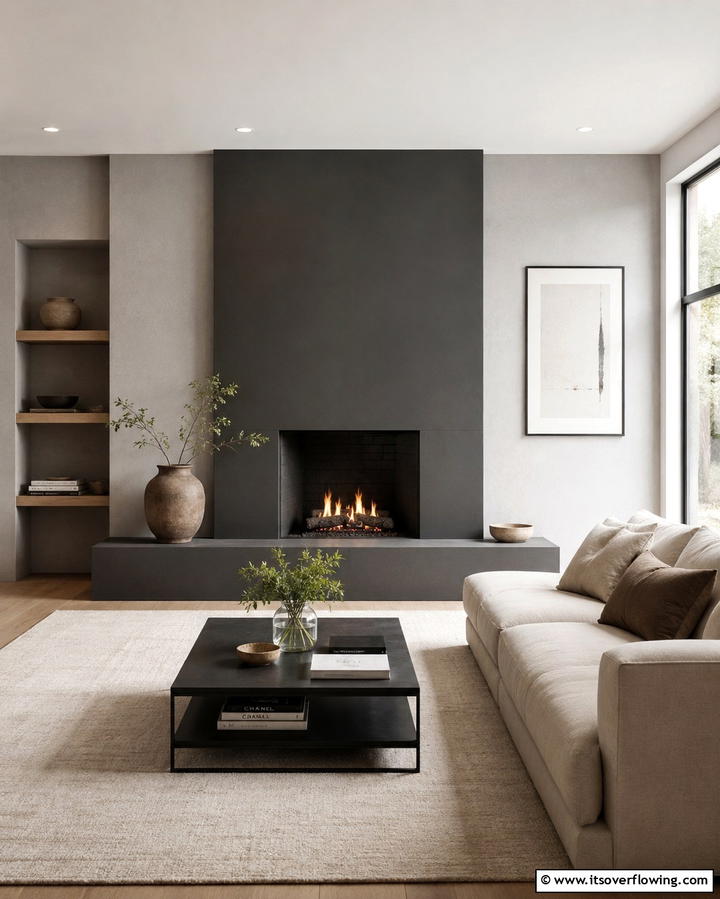 Minimalist Matte Finish - 30 Fireplace Paint Color Ideas for a Fresh Update