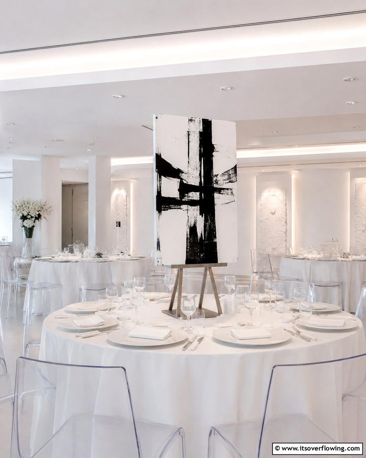 Minimalist Modern Art - 30 Unique Non-Floral Wedding Centerpiece Ideas